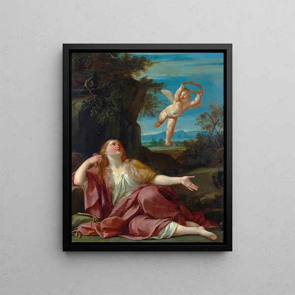 Madeleine penitente - Scuola bolonese — quadro incorniciato alla parete