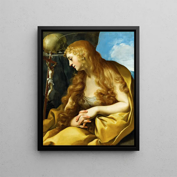 La Madeleine pénitente - Scuola bolonese — quadro incorniciato alla parete