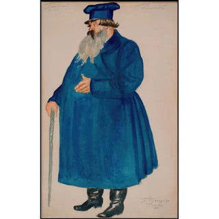 Boris Kustodiev - Costume Design for the Merchant Dikoy from Alexander Ostrovskys Play The Storm.webp