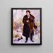 Ritratto di Fiodor Chaliapine - Boris Kustodiev — quadro incorniciato alla parete