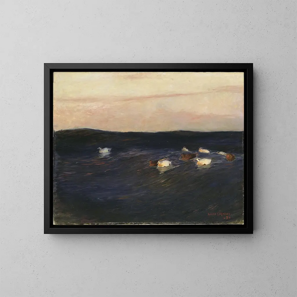 Canards eiders - Bruno Liljefors — quadro incorniciato alla parete