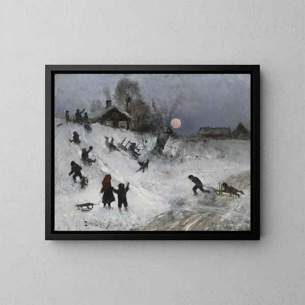 Trenino - Bruno Liljefors — quadro incorniciato alla parete