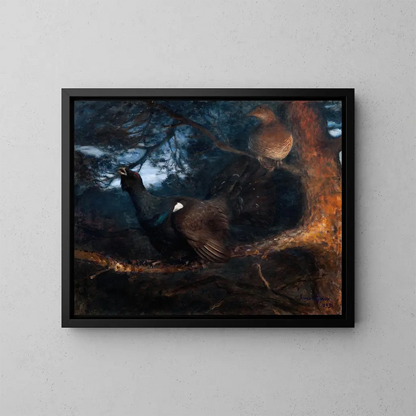 L'accouplement des tétras lyres - Bruno Liljefors — quadro incorniciato alla parete