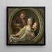 Bolle di sapone - Charles Amde Philippe Van Loo — quadro incorniciato alla parete