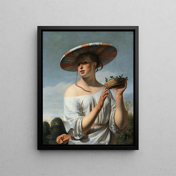 Caesar Van Everdingen - Girl in a Large Hat.webp
