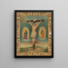con cornice, crocifisso e ghirlanda di fiori - Calvert Litho & Co.. — quadro incorniciato alla parete