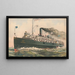 Le City of Buffalo, battello a vapore con ruote laterali - Calvert Litho Co — quadro incorniciato alla parete
