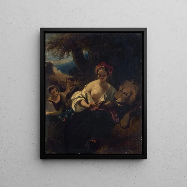 Le Lion amoureux - Camille Joseph Étienne Roqueplan — quadro incorniciato alla parete