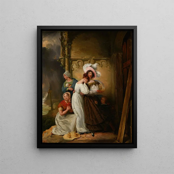 Scène d'orage - Camille Joseph Étienne Roqueplan — quadro incorniciato alla parete