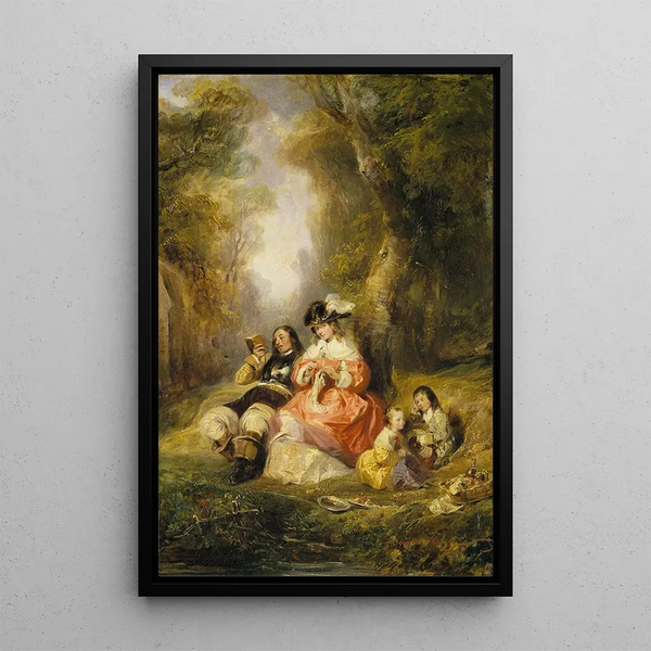 Plaisirs d'été - Camille Joseph Étienne Roqueplan — quadro incorniciato alla parete
