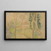 Scène di campagna con una casa lungo una strada - Camille Pissarro — quadro incorniciato alla parete