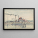 Fabbrica sul Oise a Pontoise - Camille Pissarro — quadro incorniciato alla parete