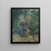 Donna che lava una pentola - Camille Pissarro — quadro incorniciato alla parete