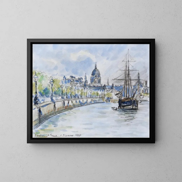 Cattedrale di San Paolo di Londra - Camille Pissarro — quadro incorniciato alla parete