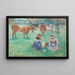 di contadine sedute con mucche - Camille Pissarro — quadro incorniciato alla parete