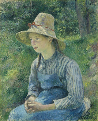 Camille Pissarro - Peasant Girl with a Straw Hat.webp