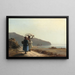 Due donne che chiacchierano sul mare, Saint Thomas - Camille Pissarro — quadro incorniciato alla parete