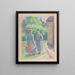 Due donne in un giardino - Camille Pissarro — quadro incorniciato alla parete