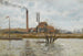 Usine Saint-Ouen-l'Aumône La piena dell'Oise - Camille Pissarro — vista dell’opera