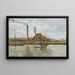 Usine Saint-Ouen-l'Aumône La piena dell'Oise - Camille Pissarro — quadro incorniciato alla parete