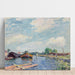 Riproduzione del dipinto Canal del Loing a Saint-Mammès - Alfred Sisley