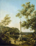 Paesaggio inglese Capriccio con una colonna - Canaletto — vista dell’opera
