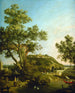 Paesaggio inglese Capriccio con un palazzo - Canaletto — vista dell’opera