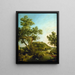 Paesaggio inglese Capriccio con un palazzo - Canaletto — quadro incorniciato alla parete