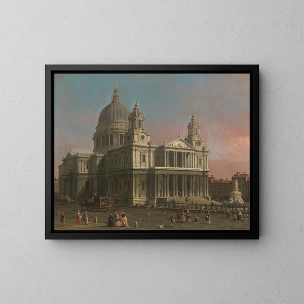 La cattedrale di San Paolo - Canaletto — quadro incorniciato alla parete