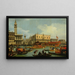 Le Bucentaure revenant au Môle le jour de l'Ascension - Canaletto — quadro incorniciato alla parete