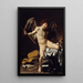 L'amore trionfa su tutto - Caravaggio — quadro incorniciato alla parete