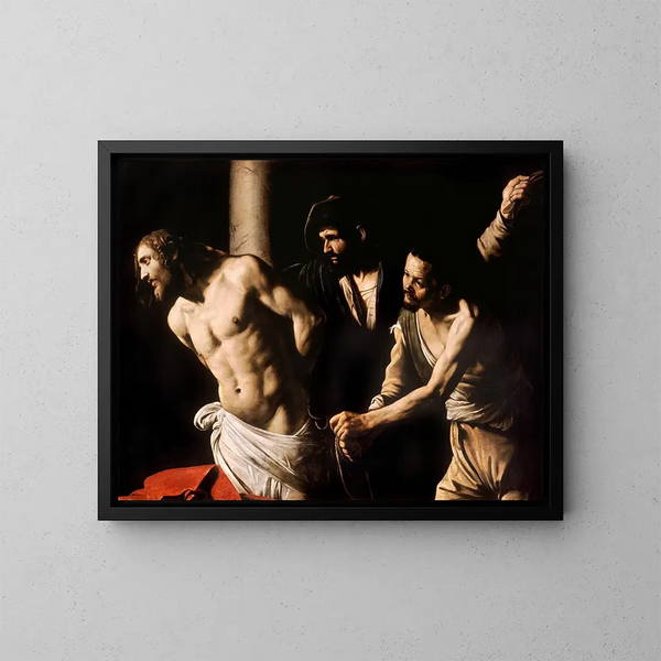 Cristo alla colonna - Caravaggio — quadro incorniciato alla parete
