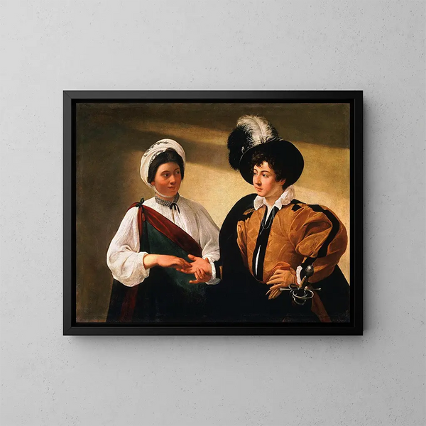 Il veggente - Le Caravage — quadro incorniciato alla parete