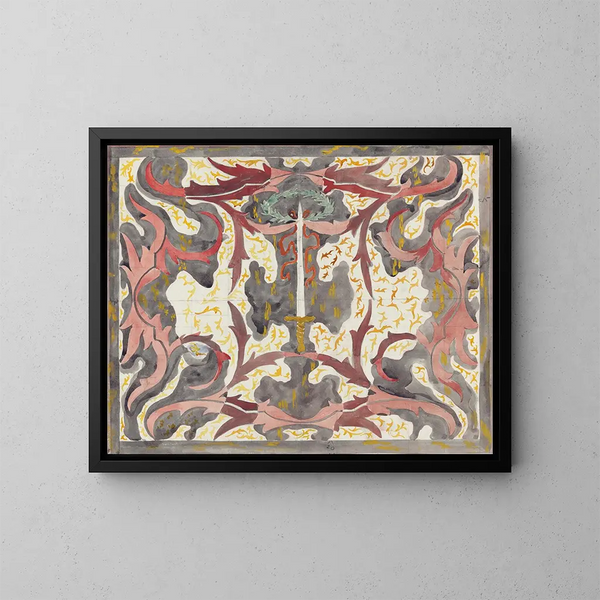 Conception décorative avec épée dressée - Carel Adolph Lion Cachet — quadro incorniciato alla parete