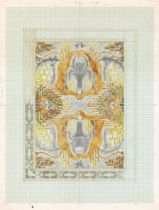 Carel Adolph Lion Cachet - Decoratief ornament met vier leeuwen met twee koppen.webp