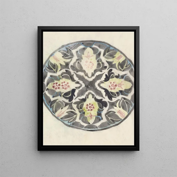 Carel Adolph Lion Cachet - Ontwerp voor een bord met florale decoratie.webp