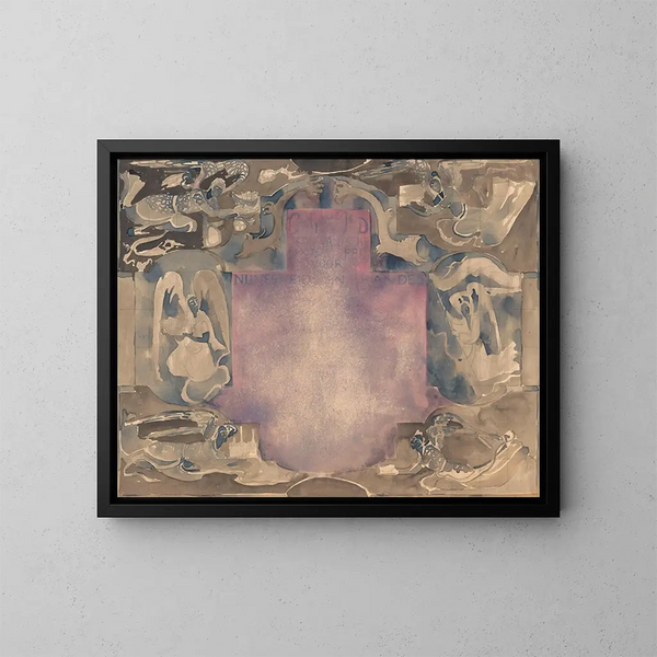 Conception d'un diplôme de la Société néerlandaise pour l'industrie et le commerce - Carel Adolph Lion Cachet — quadro incorniciato alla parete