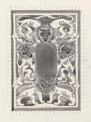 Carel Adolph Lion Cachet - Ornamentaal ontwerp met leeuwen.webp