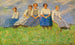 L'étude des jeunes filles - Carl Bantzer — vista dell’opera