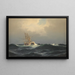 Un Vaporetto in Tempesta nell'Atlantico - Carl Bille — quadro incorniciato alla parete