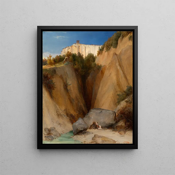 Carl Blechen - Blick auf das Kloster Santa Scolastica bei Subiaco.webp
