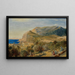 Vista sul Monte Castiglione a Capri - Carl Blechen — quadro incorniciato alla parete