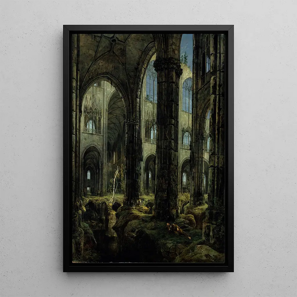 Riproduzione del dipinto Rovine di una chiesa gotica - Carl Blechen