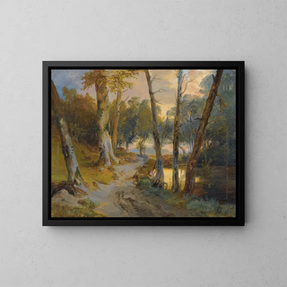 Carl Blechen - Wald Mit Kleinem Weiher.webp