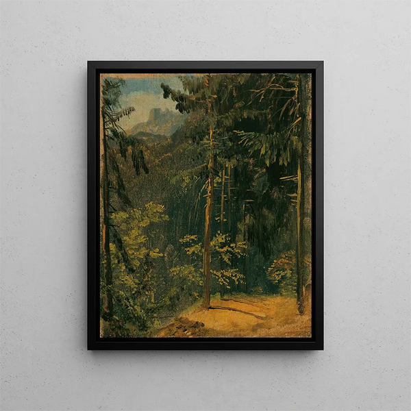 Sentiero nel bosco nel Harz - Carl Blechen — quadro incorniciato alla parete