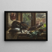 Natura Morta con Pesce - Carl Bloch — quadro incorniciato alla parete