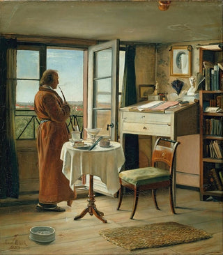 Carl Bloch - The actor Kristian Mantzius in his study.webp