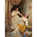 Due ragazze sorridenti - Carl Bloch — quadro incorniciato alla parete