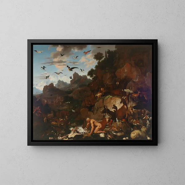 La follia di Nabucodonosor - Carl Borromäus Andreas Ruthart — quadro incorniciato alla parete