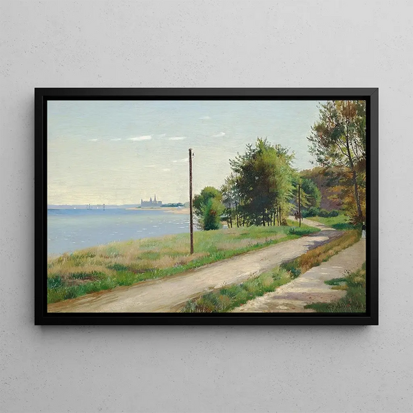 Carl Carlsen - Kystlandskab med Kronborg i baggrunden sommer.webp